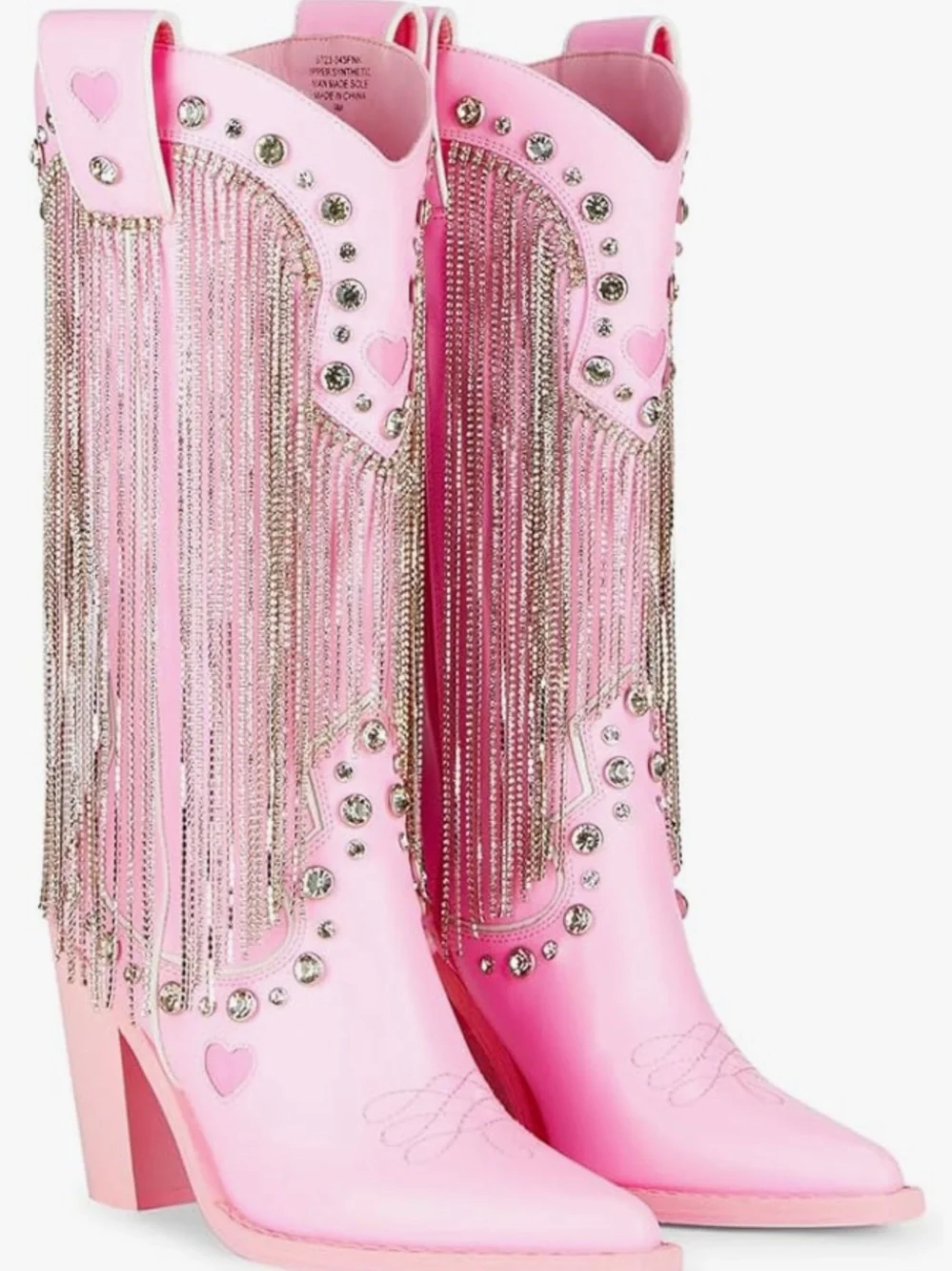 Dolls kill pink heart cosmic barbie boots shoes dance western country cowgirl
